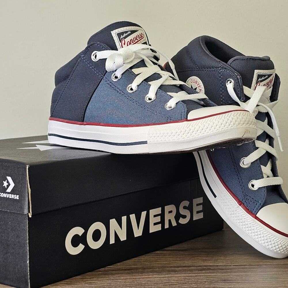 Converse CTAS Axel Mid Top Sneakers Women's Size 7.5 A03607F Blue NWT - Picture 1 of 7